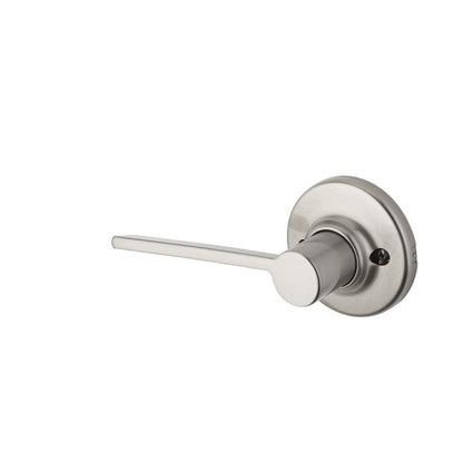 Kwikset 488LRLRDTLH-15 Left Hand Ladera Lever with Round Rose Half Dummy Lock Satin Nickel Finish.
