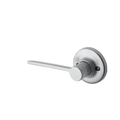 Kwikset 488LRLRDTLH-15 Left Hand Ladera Lever with Round Rose Half Dummy Lock Satin Nickel Finish.