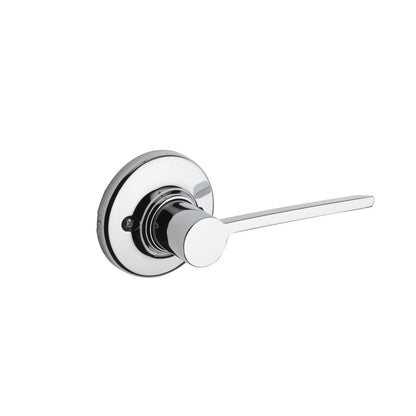 Kwikset 488LRLRDTRH-15 Right Hand Ladera Lever with Round Rose Half Dummy Lock Satin Nickel Finish.