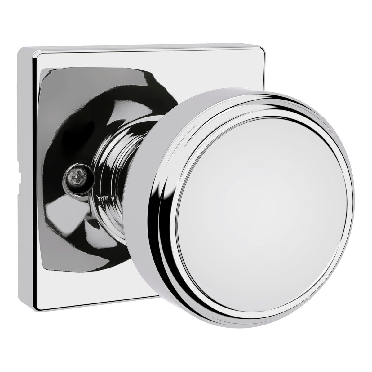 Kwikset 488MNKSQT-26 Maven Knob Square Rose Half Dummy Lock Bright Chrome Finish.