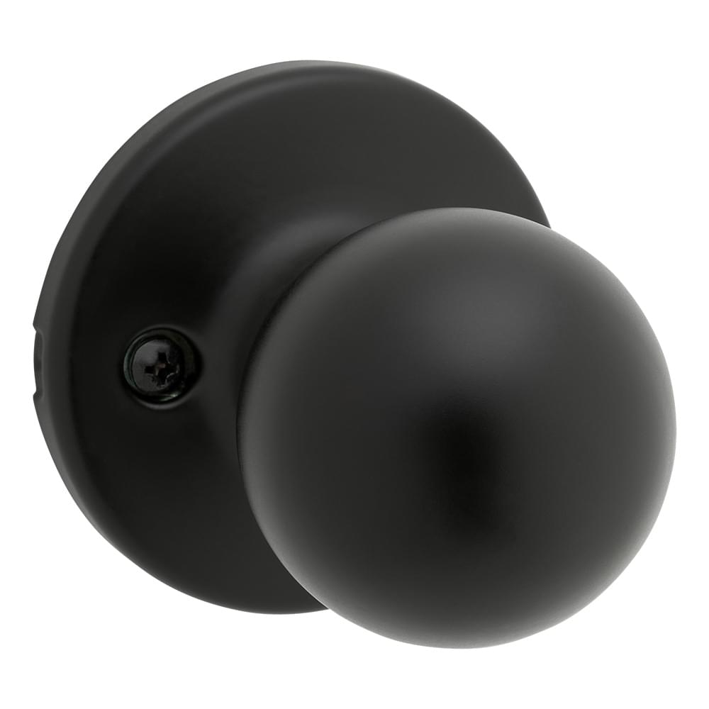 Kwikset 488P-514 Polo Knob Half Dummy Lock Matte Black Finish.