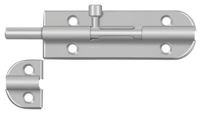 Deltana 4BB32D 4" Barrel Bolt; Satin Stainless Steel Finish.