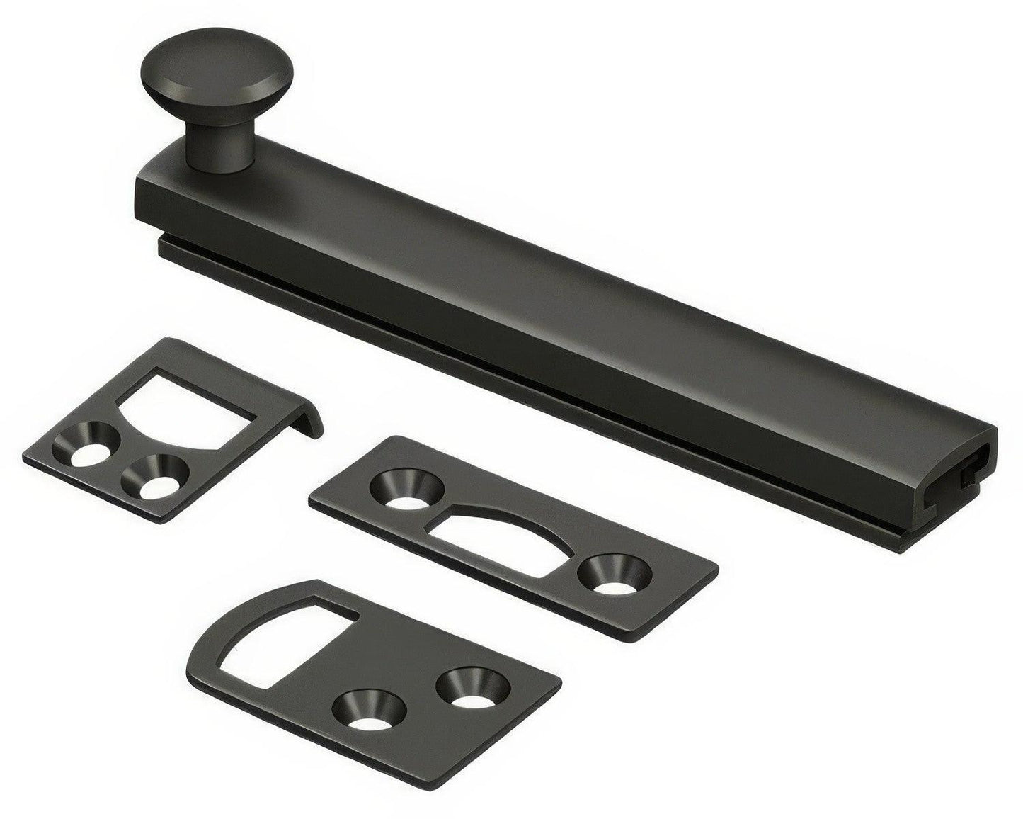 Deltana 4SBCS 4" Surface Bolt with Concealed Screws.