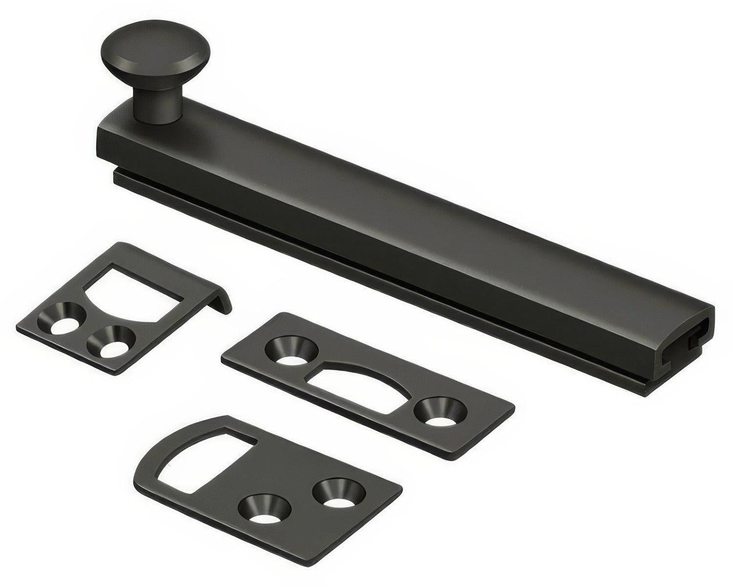 Deltana 4SBCS 4" Surface Bolt with Concealed Screws.