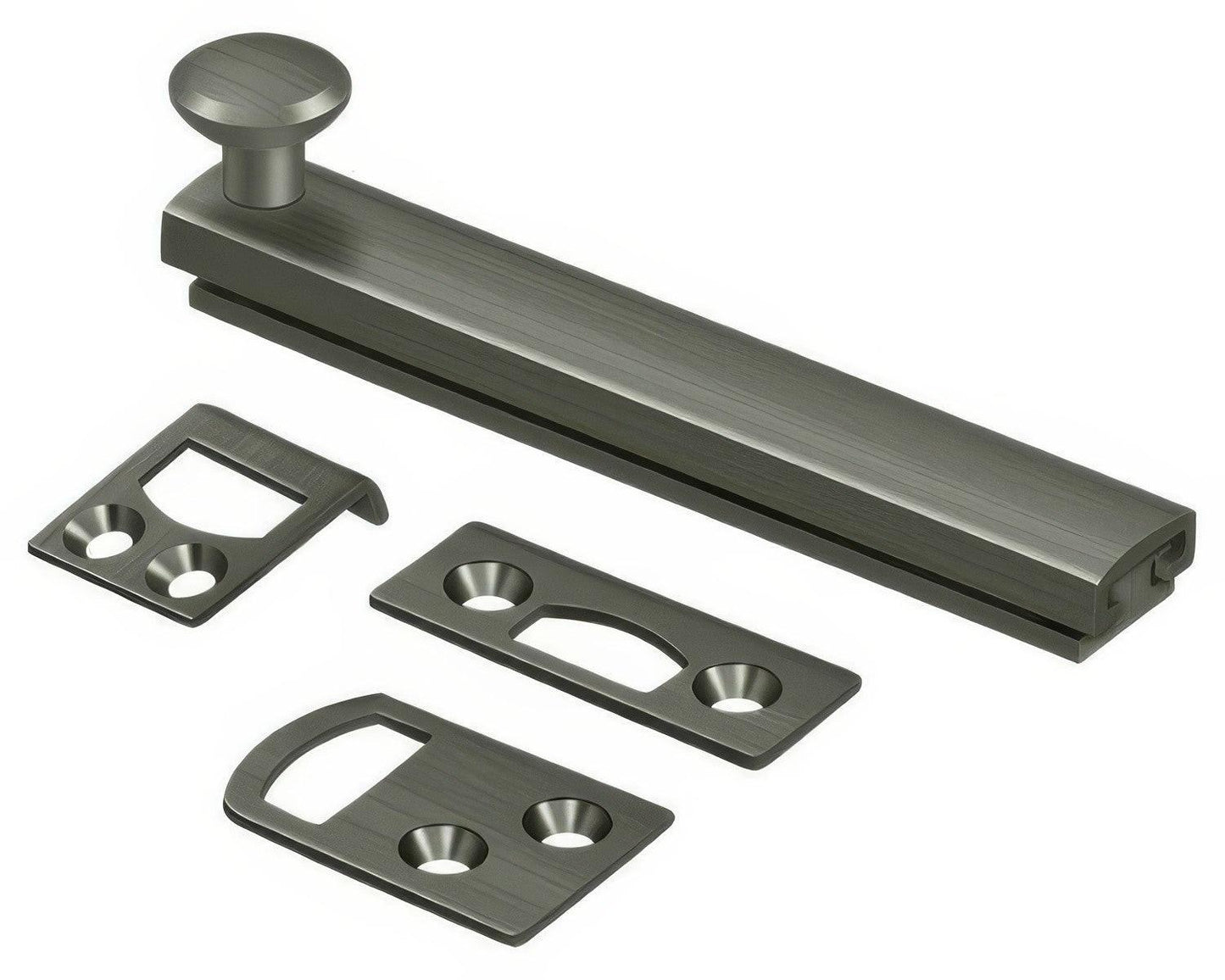 Deltana 4SBC 4" Surface Bolt with Concealed Screws.