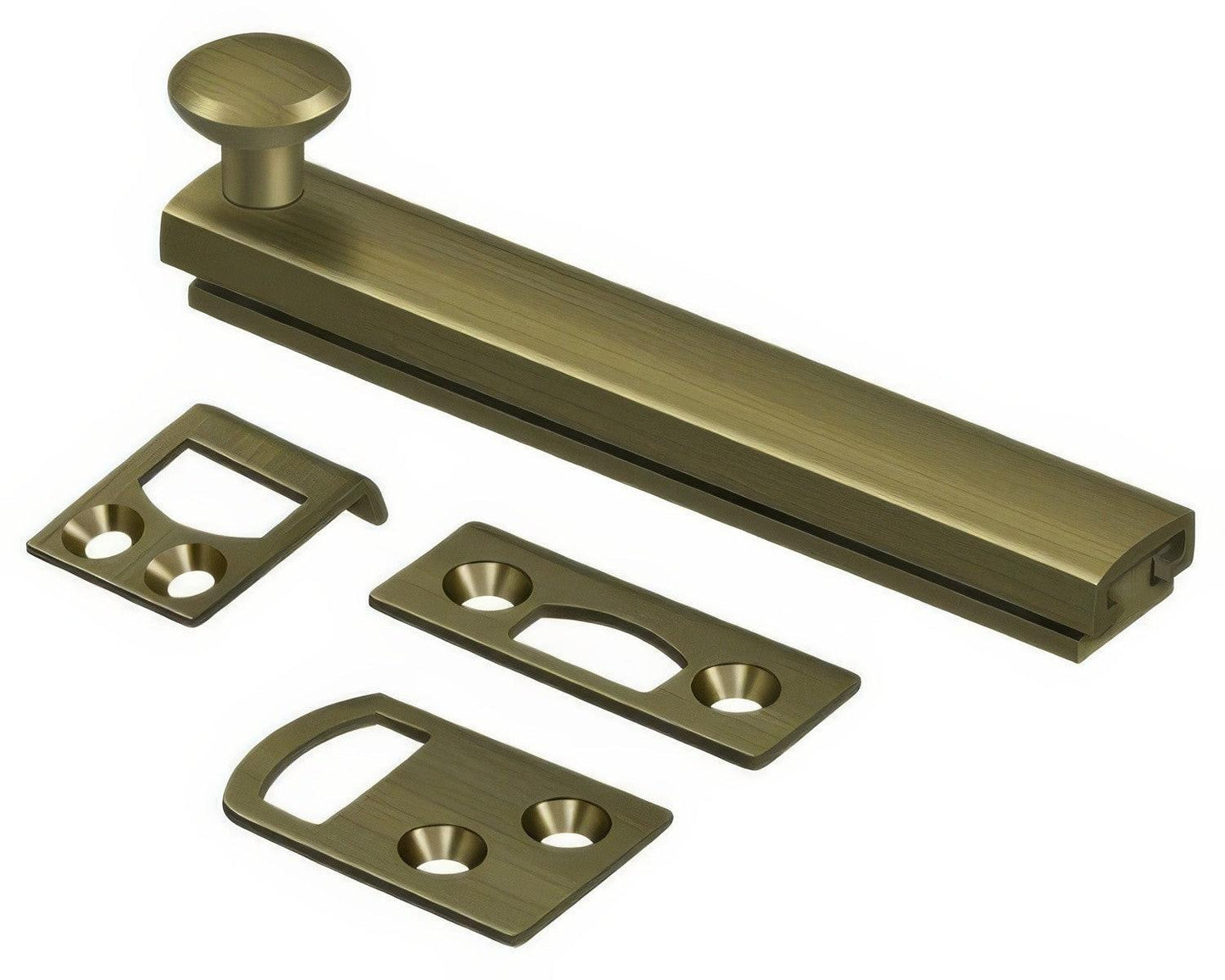 Deltana 4SBCS 4" Surface Bolt with Concealed Screws.