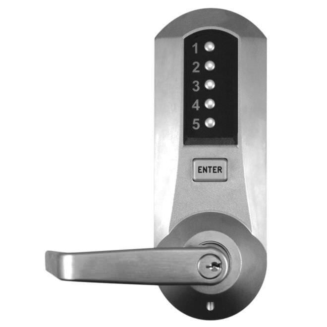 Kaba Simplex 5021SWL26D Pushbutton Cylindrical Lock 2-3/4" Backset Schlage Prep Winston Lever