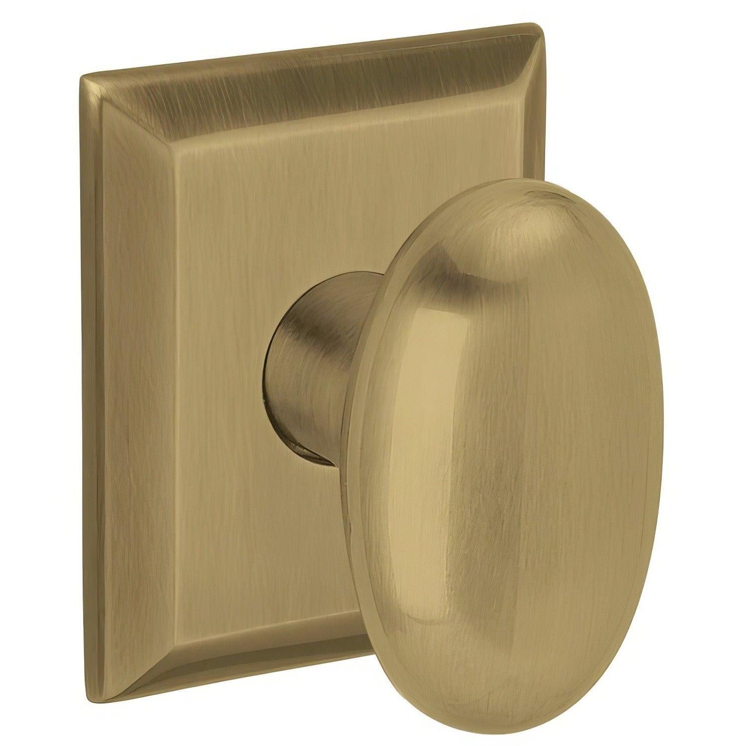 Baldwin 5024.MR Pair of Oval Estate Door Knobs