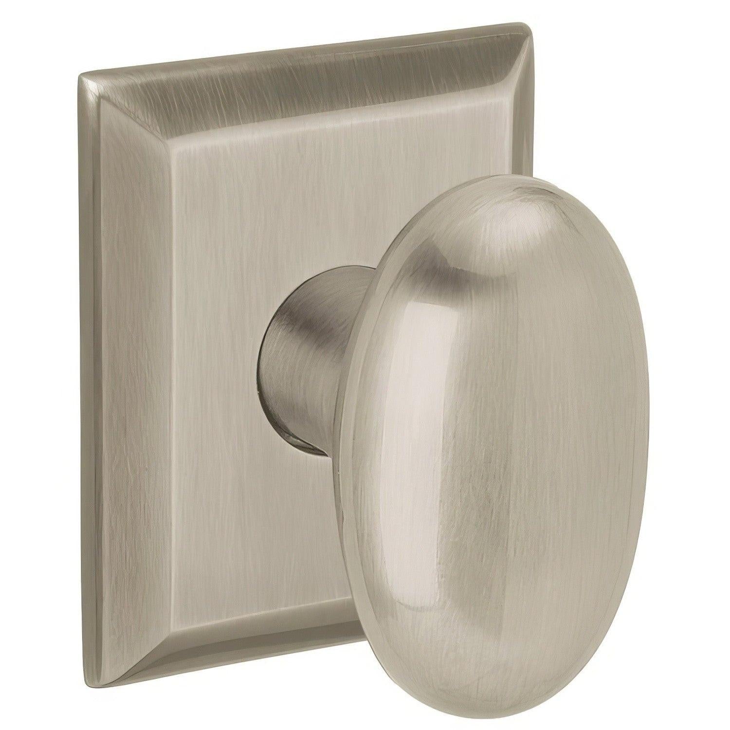 Baldwin 5024.MR Pair of Oval Estate Door Knobs