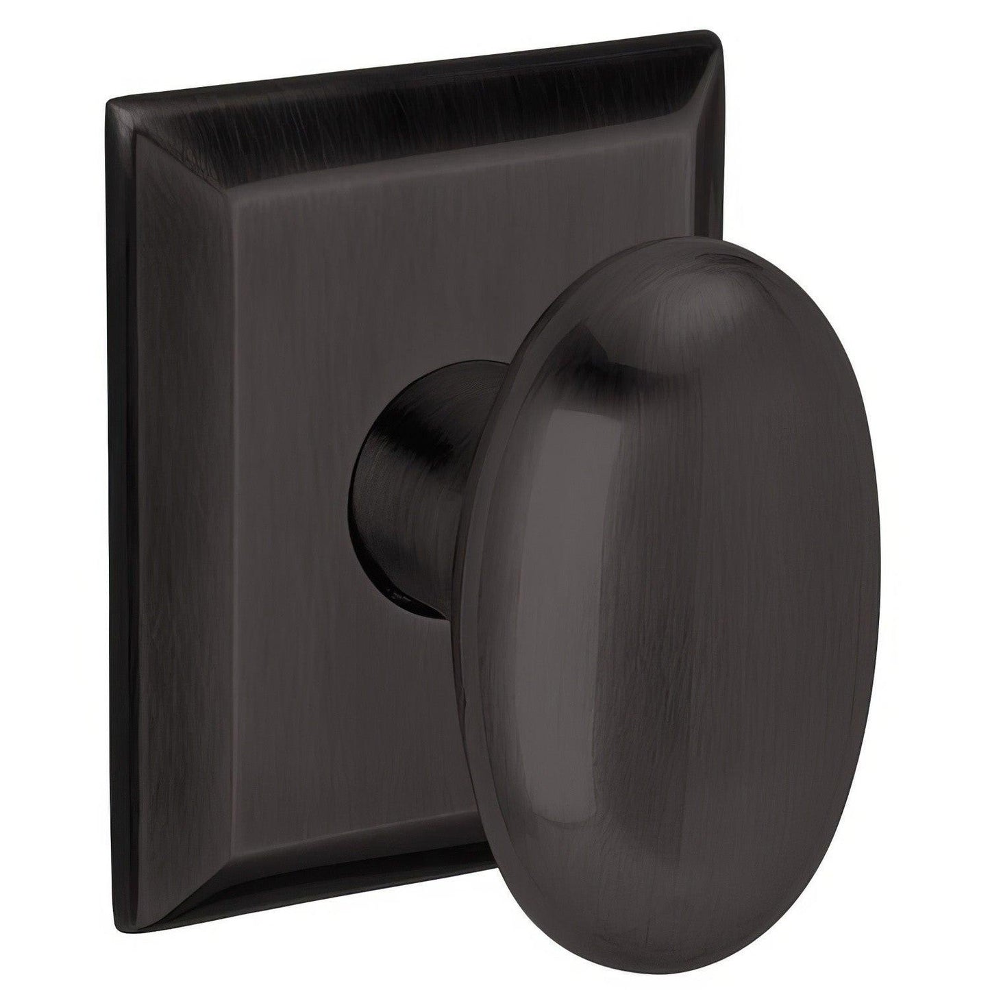 Baldwin 5024.MR Pair of Oval Estate Door Knobs