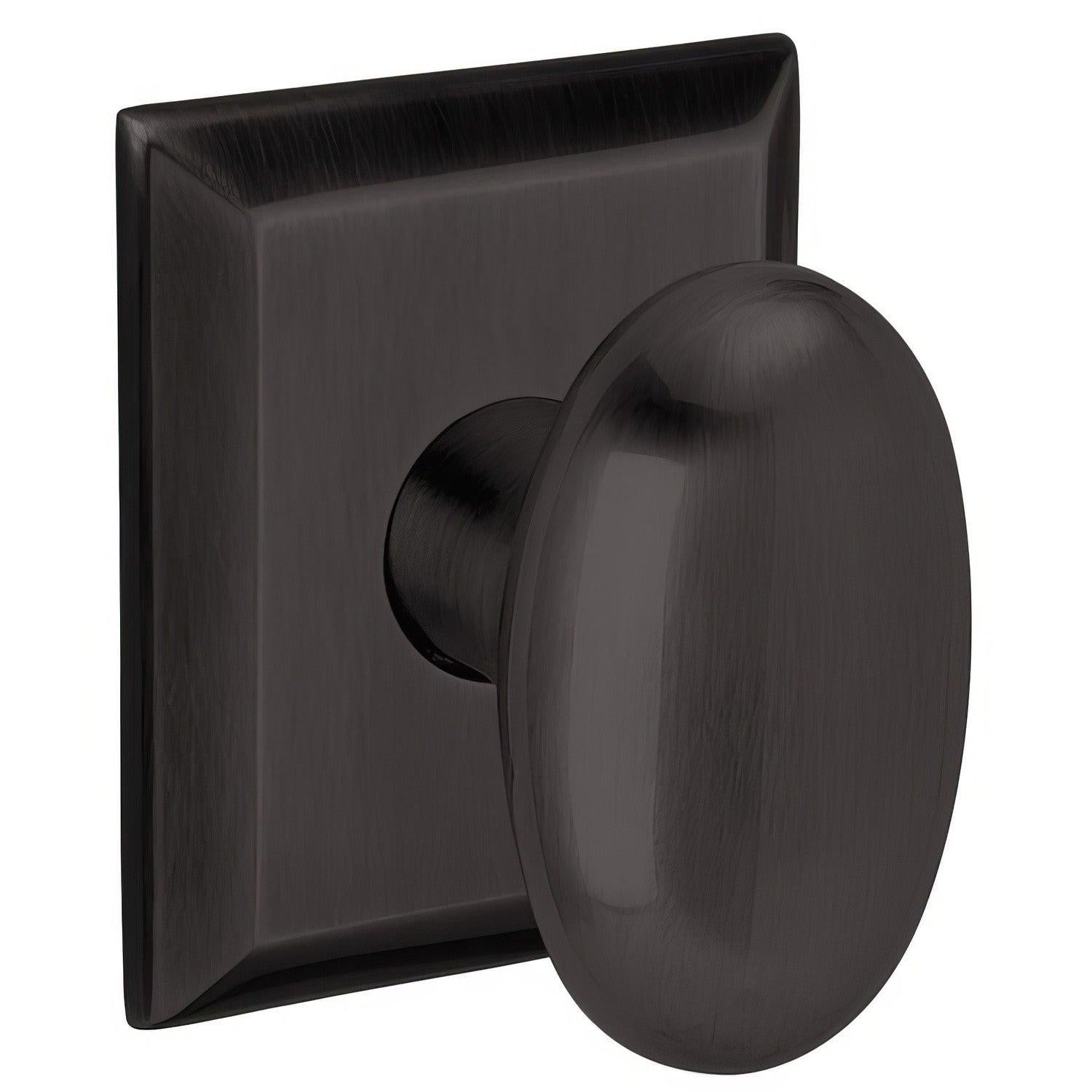 Baldwin 5024.MR Pair of Oval Estate Door Knobs