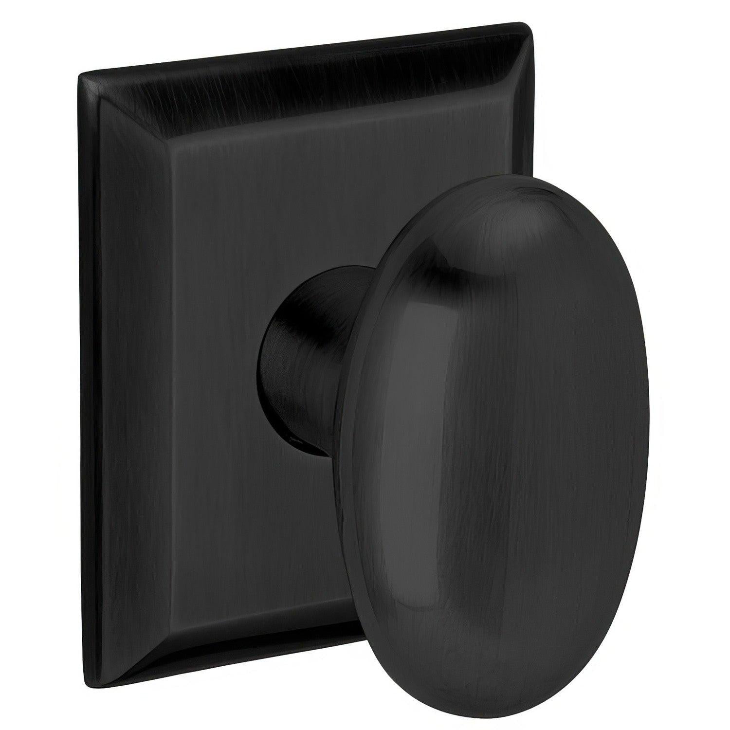 Baldwin 5024.MR Pair of Oval Estate Door Knobs