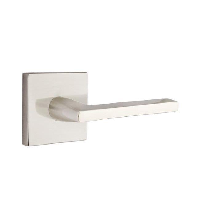 Emtek 5050HLOUS Helios Dummy Door Lever Pair with Square Rose.