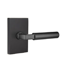 Emtek 5052HECUS19 Hercules Lever Dummy Pair with Modern Rectangular Rose for 1-1/4" to 2" Door Flat Black Finish.