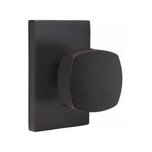 Emtek 5052FRKUS Freestone Knob Dummy Pair With Modern Rectangular Rose