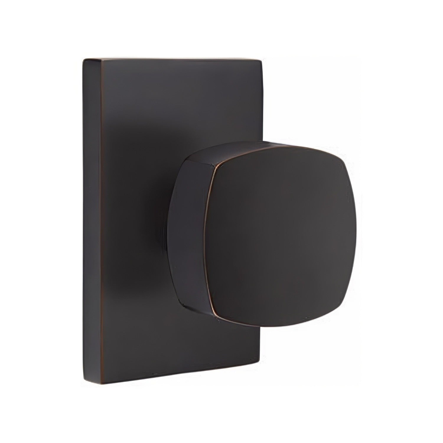 Emtek 5052FRKUS Freestone Knob Dummy Pair With Modern Rectangular Rose