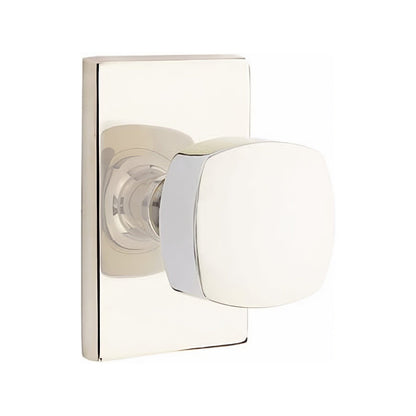 Emtek 5052FRKUS Freestone Knob Dummy Pair With Modern Rectangular Rose