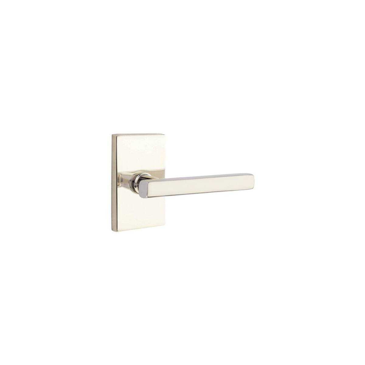 Emtek 5052FRLUS Freestone Dummy Door Lever Pair with Modern Rectangular Rose