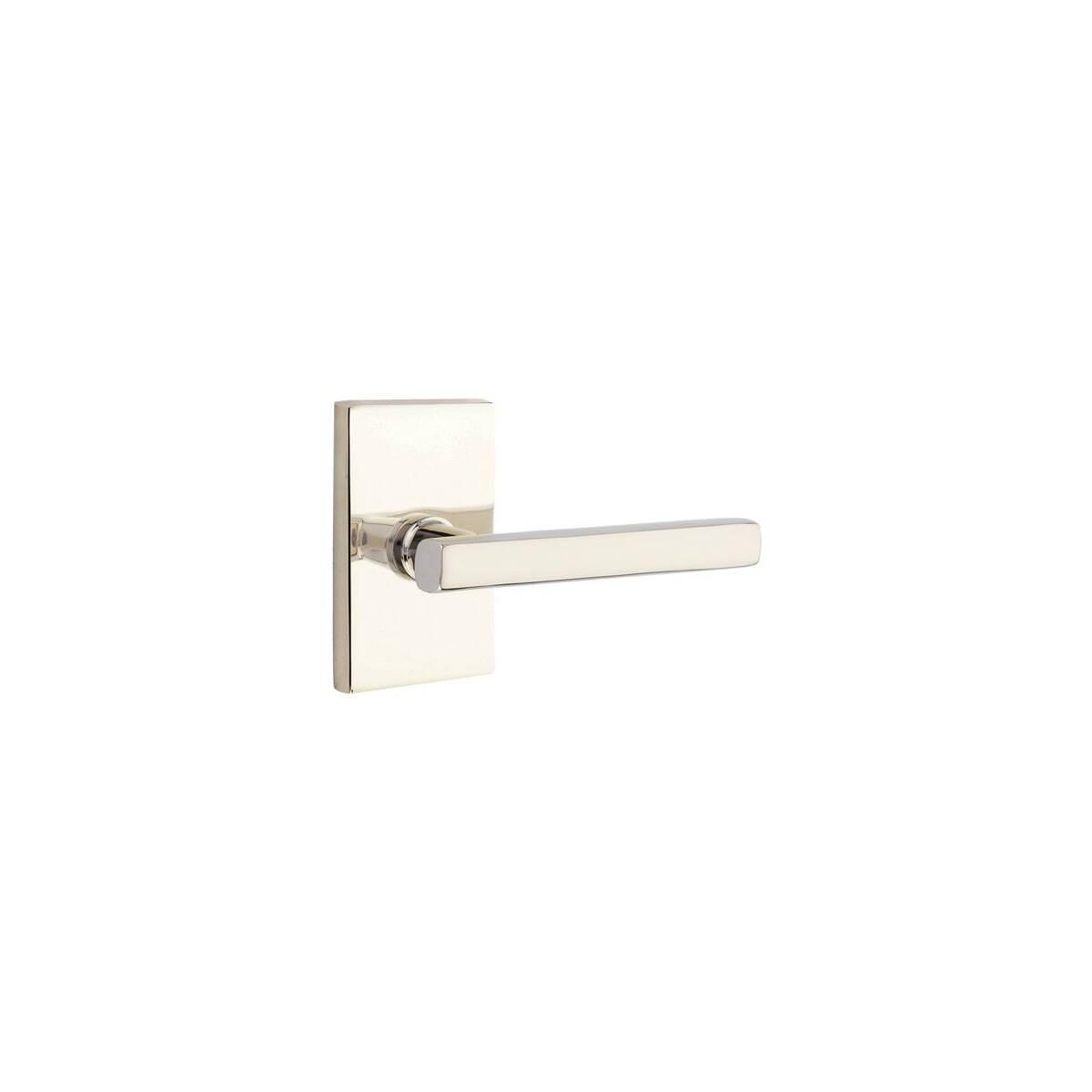 Emtek 5052FRLUS Freestone Dummy Door Lever Pair with Modern Rectangular Rose
