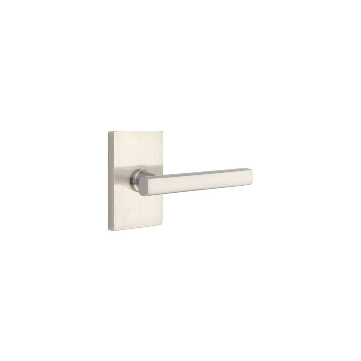 Emtek 5052FRLUS Freestone Dummy Door Lever Pair with Modern Rectangular Rose