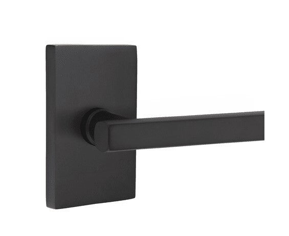 Emtek 5052FRLUS Freestone Dummy Door Lever Pair with Modern Rectangular Rose