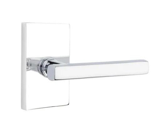 Emtek 5052FRLUS Freestone Dummy Door Lever Pair with Modern Rectangular Rose