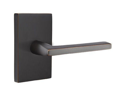 Emtek 5052HLOUS Helios Dummy Door Lever Pair with Modern Rectangular Rose