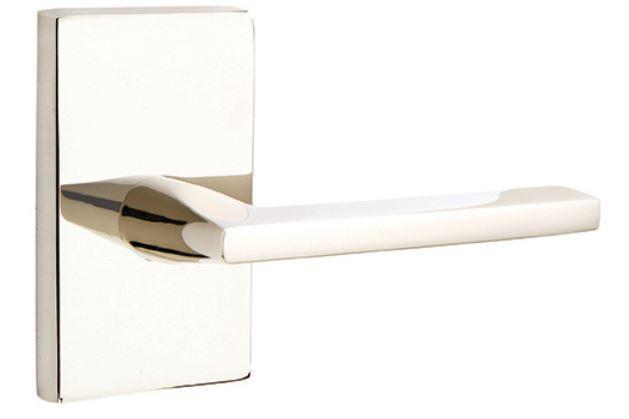 Emtek 5052HLOUS Helios Dummy Door Lever Pair with Modern Rectangular Rose
