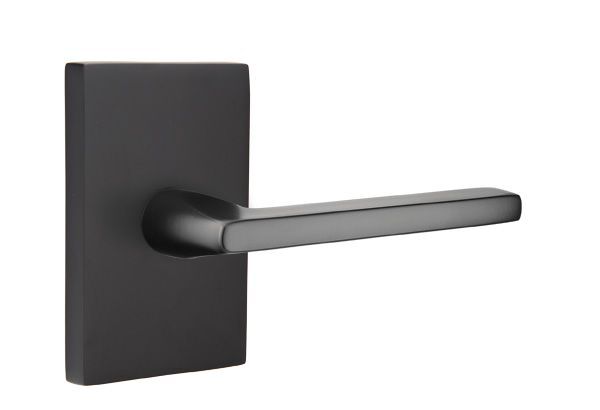 Emtek 5052HLOUS Helios Dummy Door Lever Pair with Modern Rectangular Rose