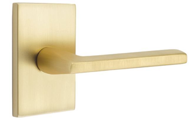 Emtek 5052HLOUS Helios Dummy Door Lever Pair with Modern Rectangular Rose