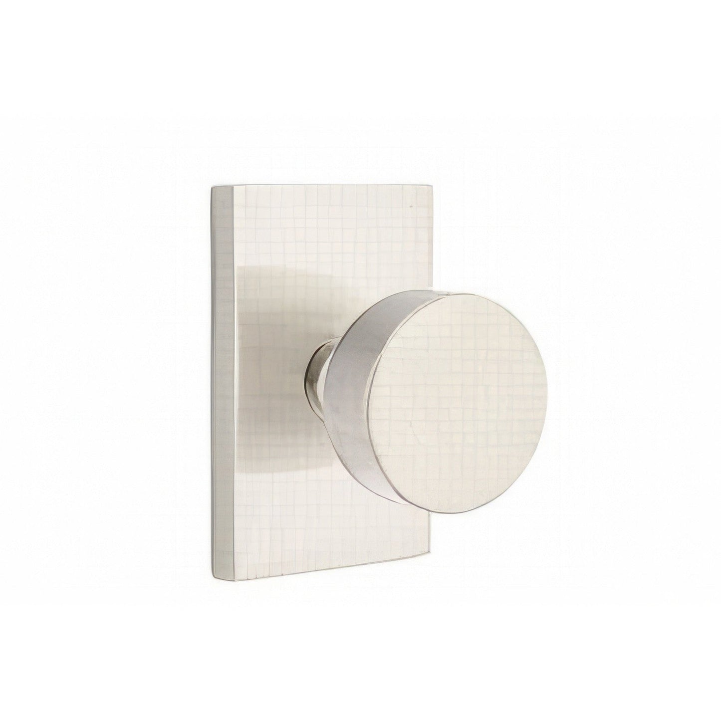 Emtek 5052ROUUS Round Knob Dummy Pair With Modern Rectangular Rose