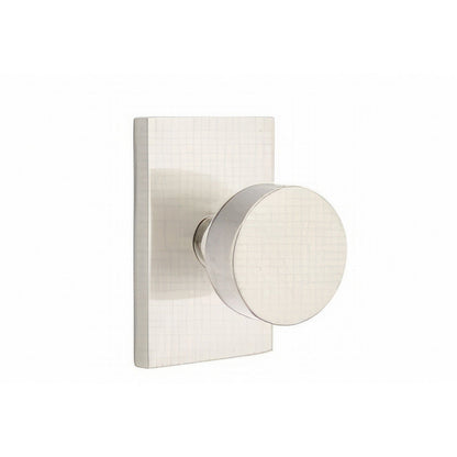 Emtek 5052ROUUS Round Knob Dummy Pair With Modern Rectangular Rose