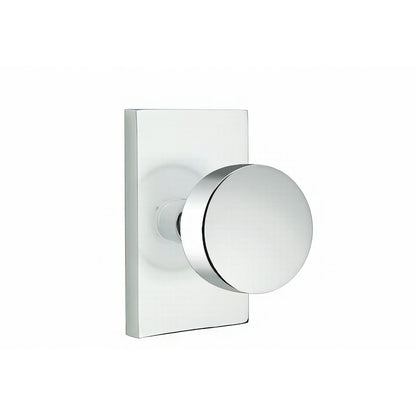 Emtek 5052ROUUS Round Knob Dummy Pair With Modern Rectangular Rose