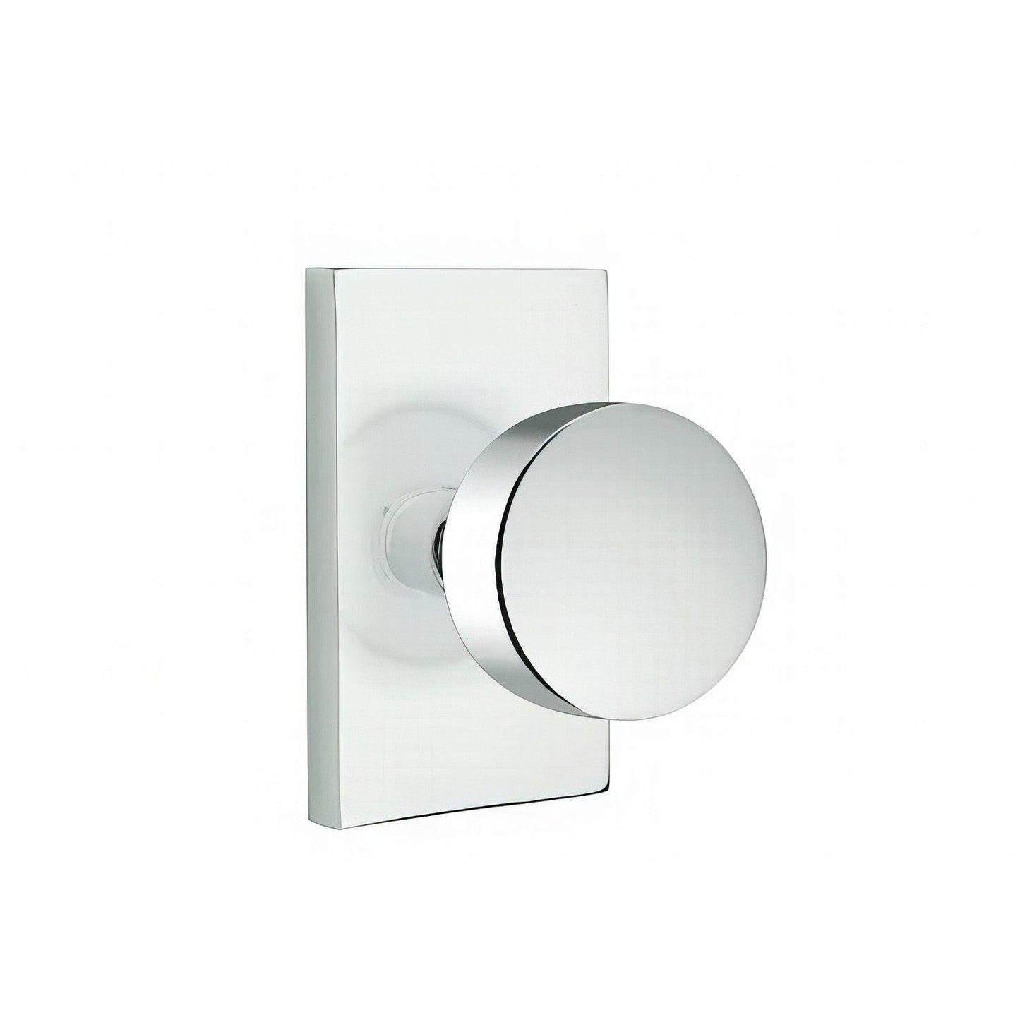 Emtek 5052ROUUS Round Knob Dummy Pair With Modern Rectangular Rose