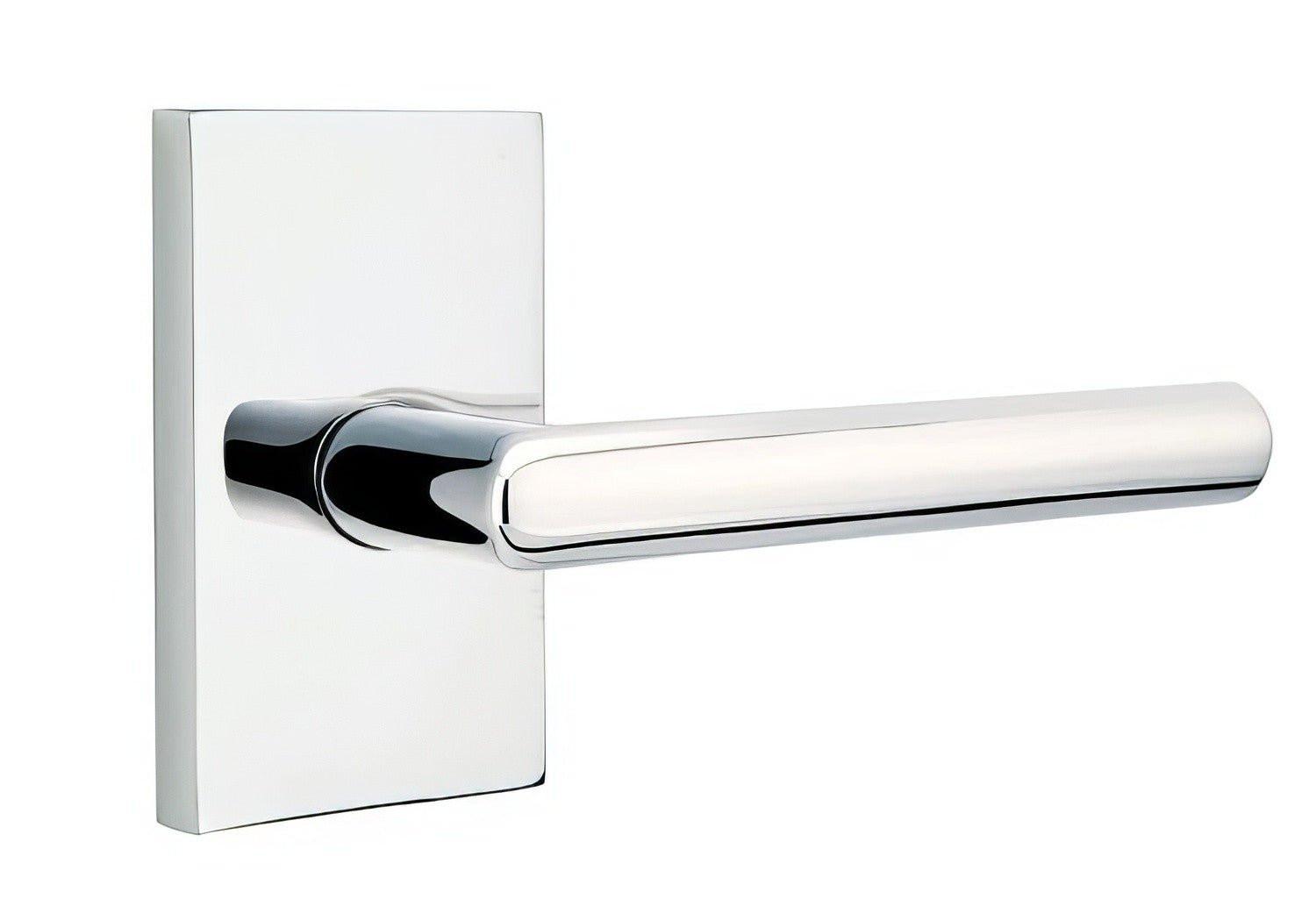 Emtek 5052STUUS Stuttgart Lever Dummy Pair With Modern Rectangular Rose