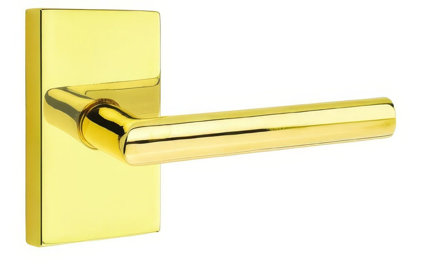 Emtek 5052STUUS Stuttgart Lever Dummy Pair With Modern Rectangular Rose