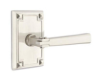 Emtek 5055ACUS Arts and Crafts Dummy Door Lever Pair with Arts and Crafts Rectangular Rose