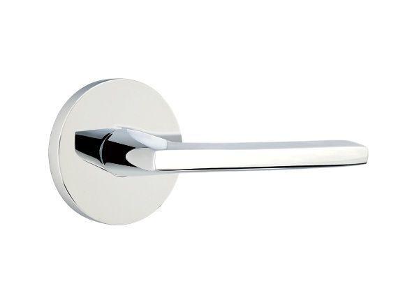 Emtek 5059HLOUS Helios Dummy Door Lever Pair with Disk Rose