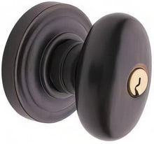 Emtek 5100EUS Egg Knob Keyed Entry With Regular Rose And Adjustable Latch