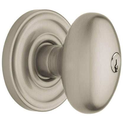 Emtek 5100EUS Egg Knob Keyed Entry With Regular Rose And Adjustable Latch