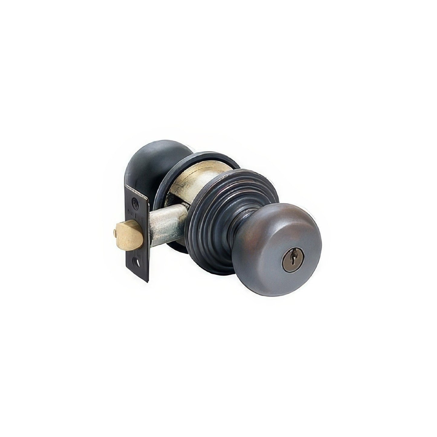 Emtek Providence Knob Keyed Entry With Regular Rose And Adjustable Latch.