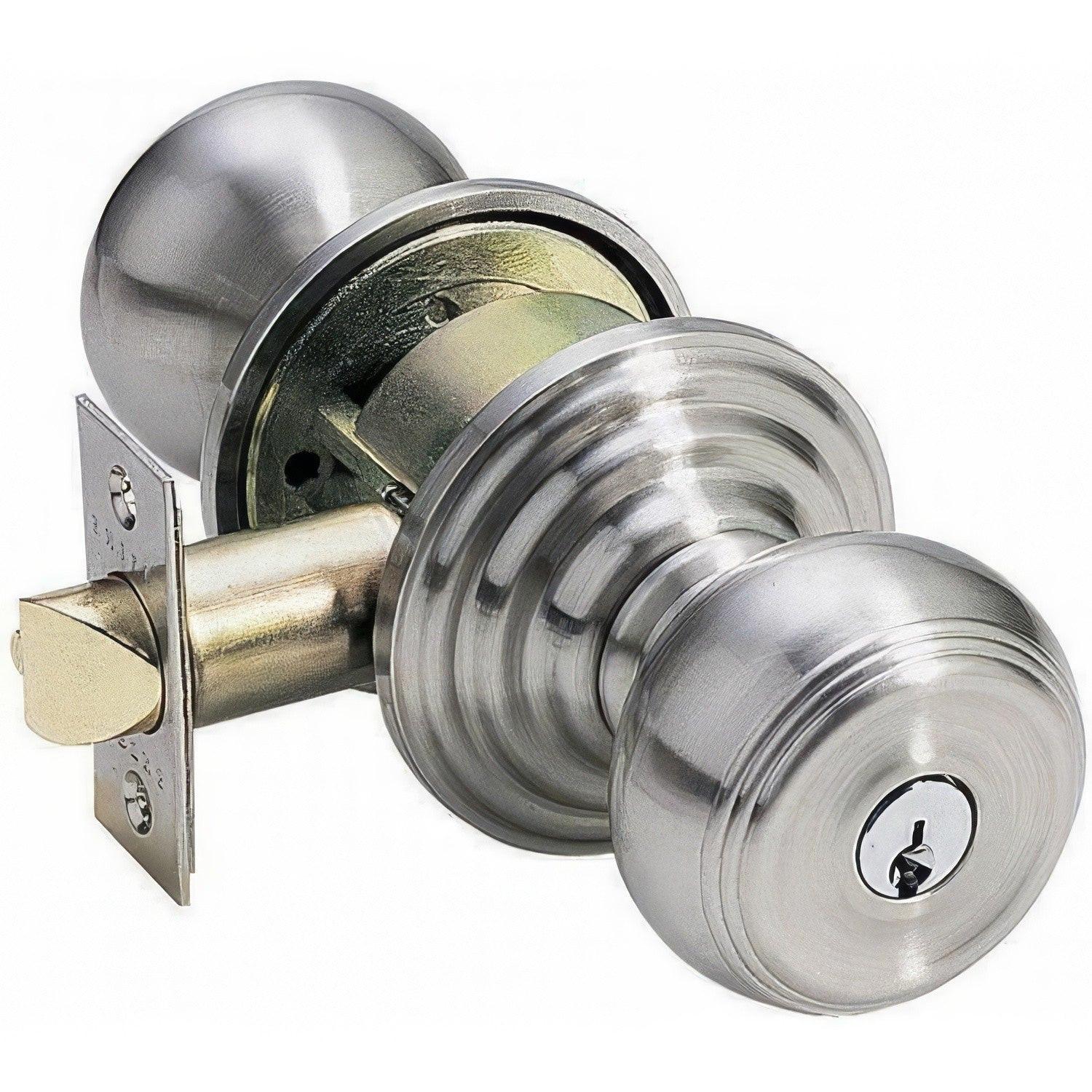 Emtek Waverly Knob Keyed Entry With Regular Rose And Adjustable Latch