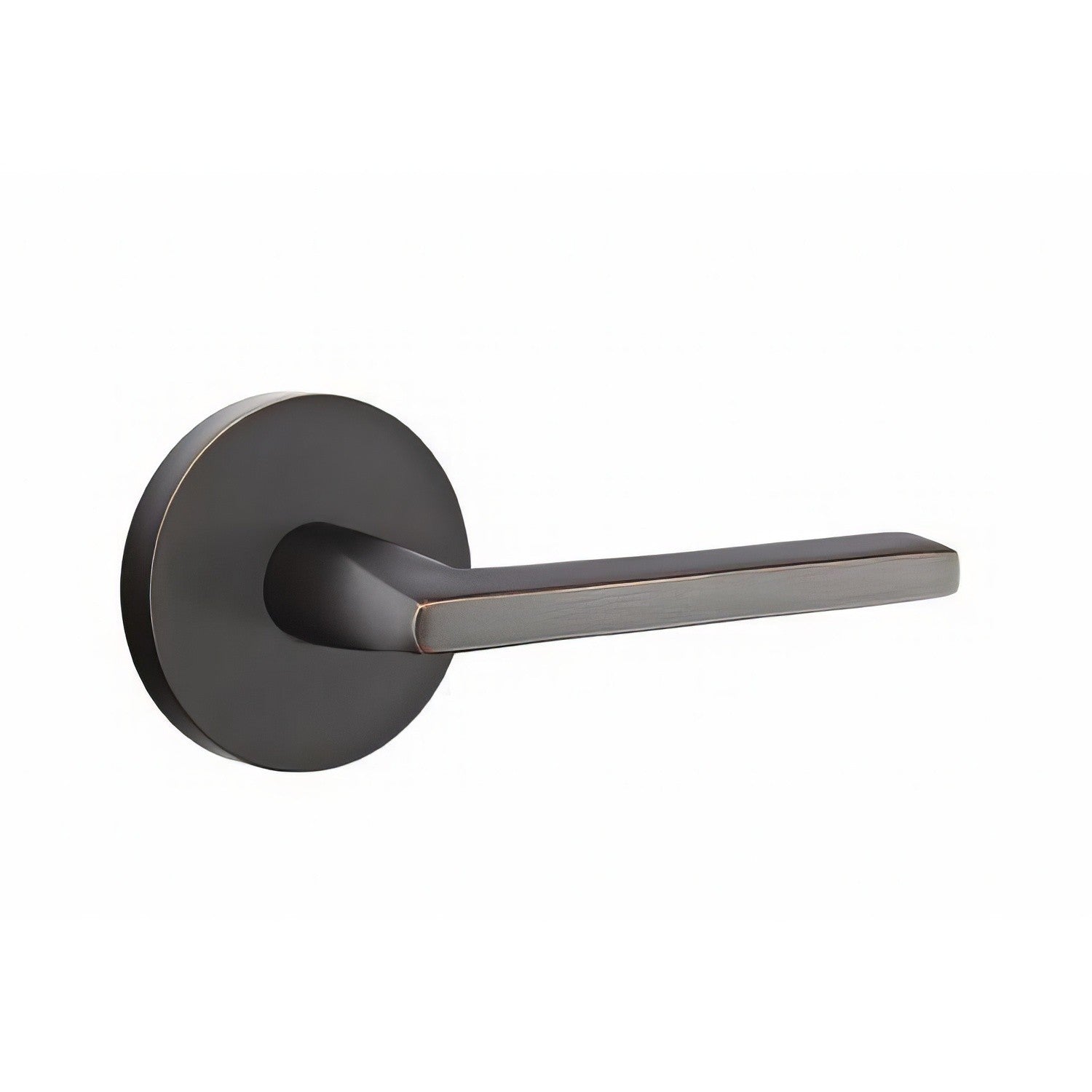 Emtek 5109HLOUSLH Helios Lever Left Hand 2-3/8" Backset Passage with Disk Rose