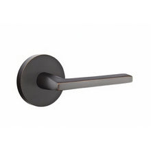 Emtek 5109HLOUSLH Helios Lever Left Hand 2-3/8" Backset Passage with Disk Rose
