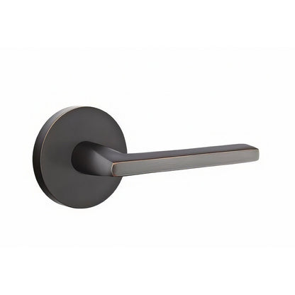 Emtek 5109HLOUSRH Helios Lever Right Hand 2-3/8" Backset Passage with Disk Rose