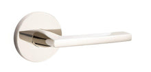 Emtek 5109HLOUSLH Helios Lever Left Hand 2-3/8" Backset Passage with Disk Rose