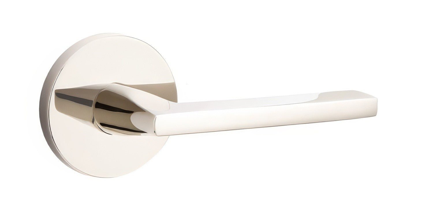 Emtek 5109HLOUSRH Helios Lever Right Hand 2-3/8" Backset Passage with Disk Rose