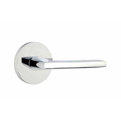 Emtek 5109HLOUSLH Helios Lever Left Hand 2-3/8" Backset Passage with Disk Rose