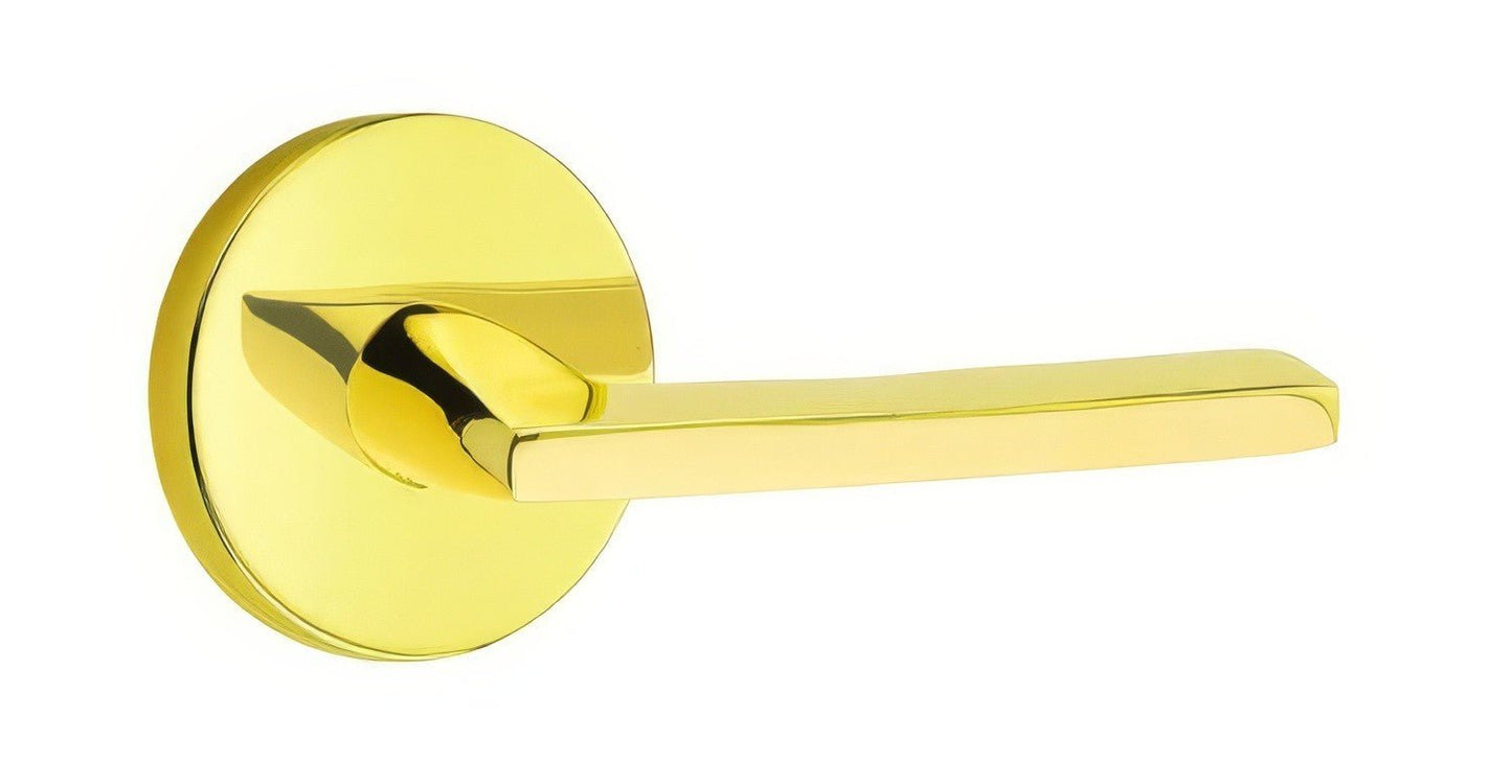 Emtek 5109HLOUSRH Helios Lever Right Hand 2-3/8" Backset Passage with Disk Rose