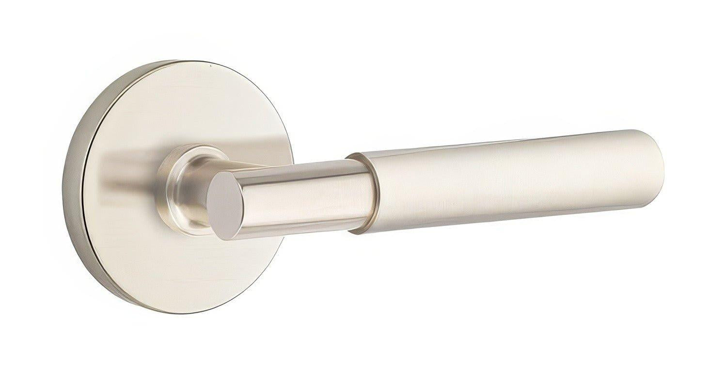 Emtek 5109MYLUSLH Myles Lever Left Hand 2-3/8" Backset Passage with Disk Rose
